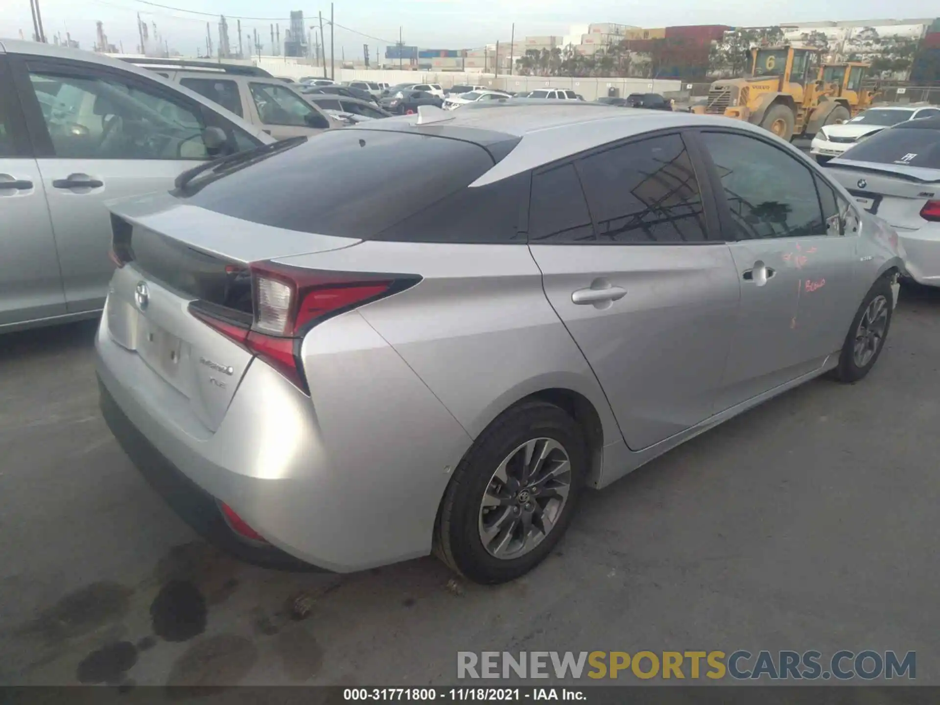 4 Photograph of a damaged car JTDKARFU2K3069794 TOYOTA PRIUS 2019