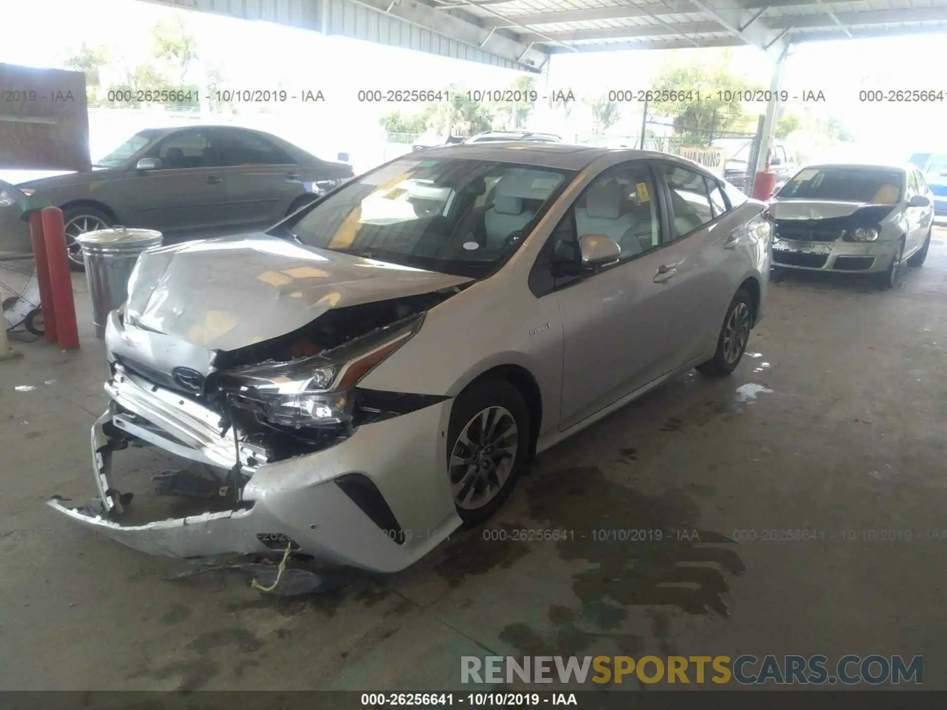 2 Photograph of a damaged car JTDKARFU2K3070167 TOYOTA PRIUS 2019