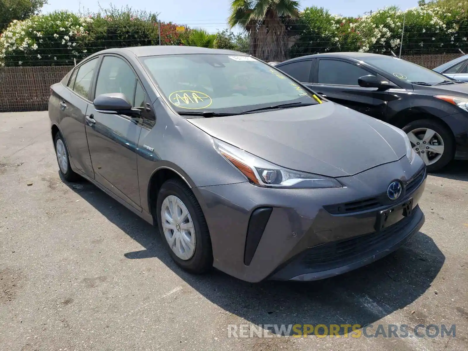 1 Photograph of a damaged car JTDKARFU2K3070184 TOYOTA PRIUS 2019