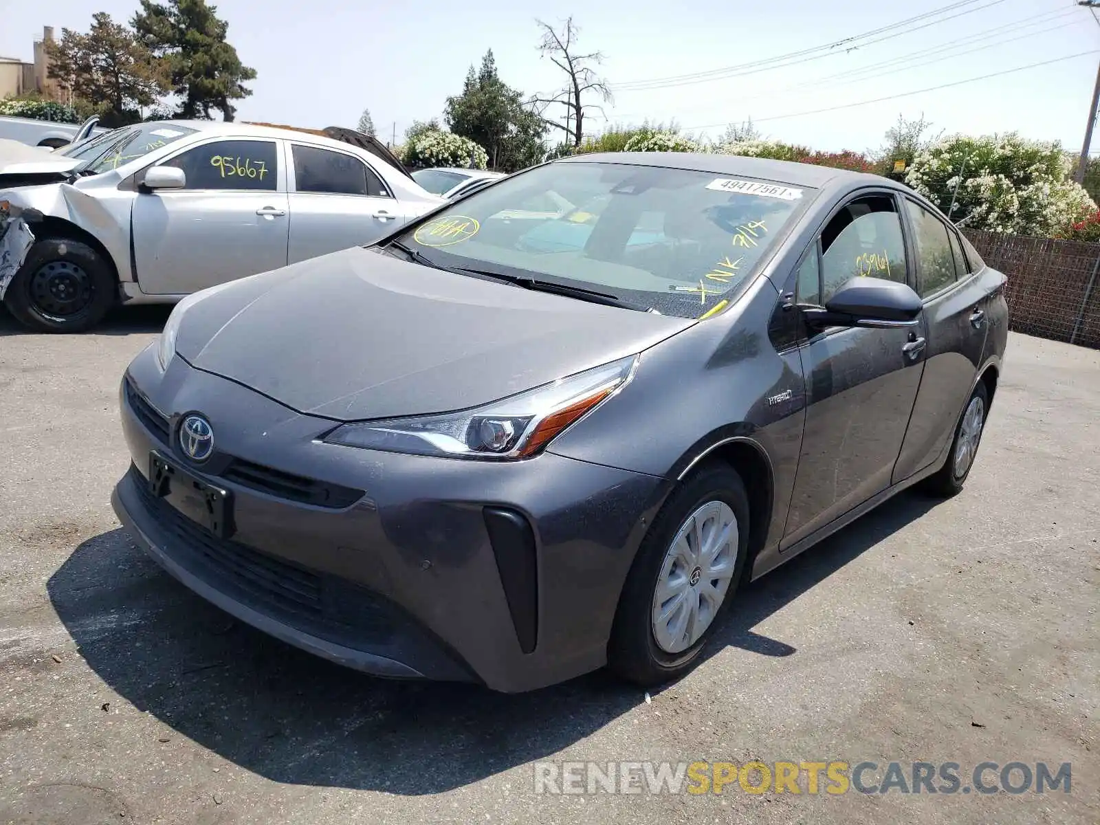 2 Photograph of a damaged car JTDKARFU2K3070184 TOYOTA PRIUS 2019