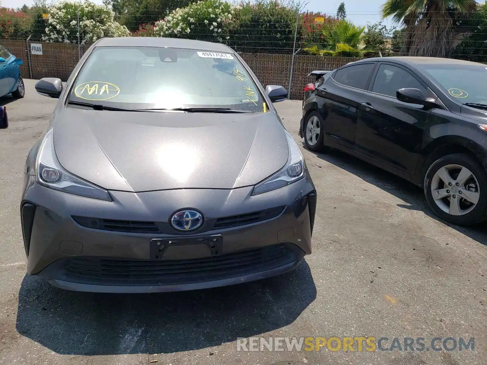 9 Photograph of a damaged car JTDKARFU2K3070184 TOYOTA PRIUS 2019