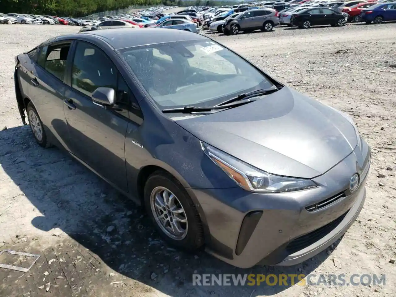 1 Photograph of a damaged car JTDKARFU2K3070329 TOYOTA PRIUS 2019