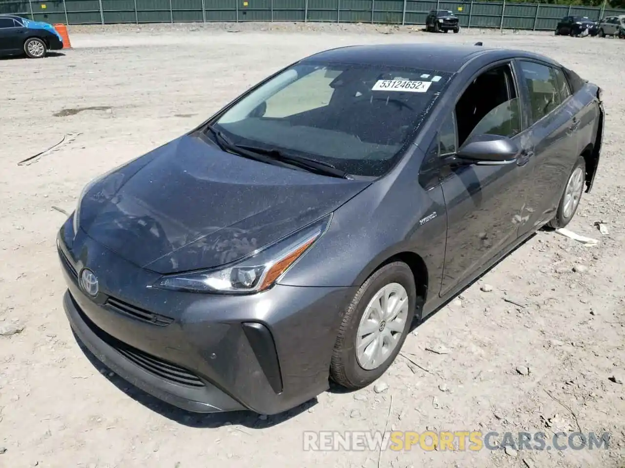 2 Photograph of a damaged car JTDKARFU2K3070329 TOYOTA PRIUS 2019