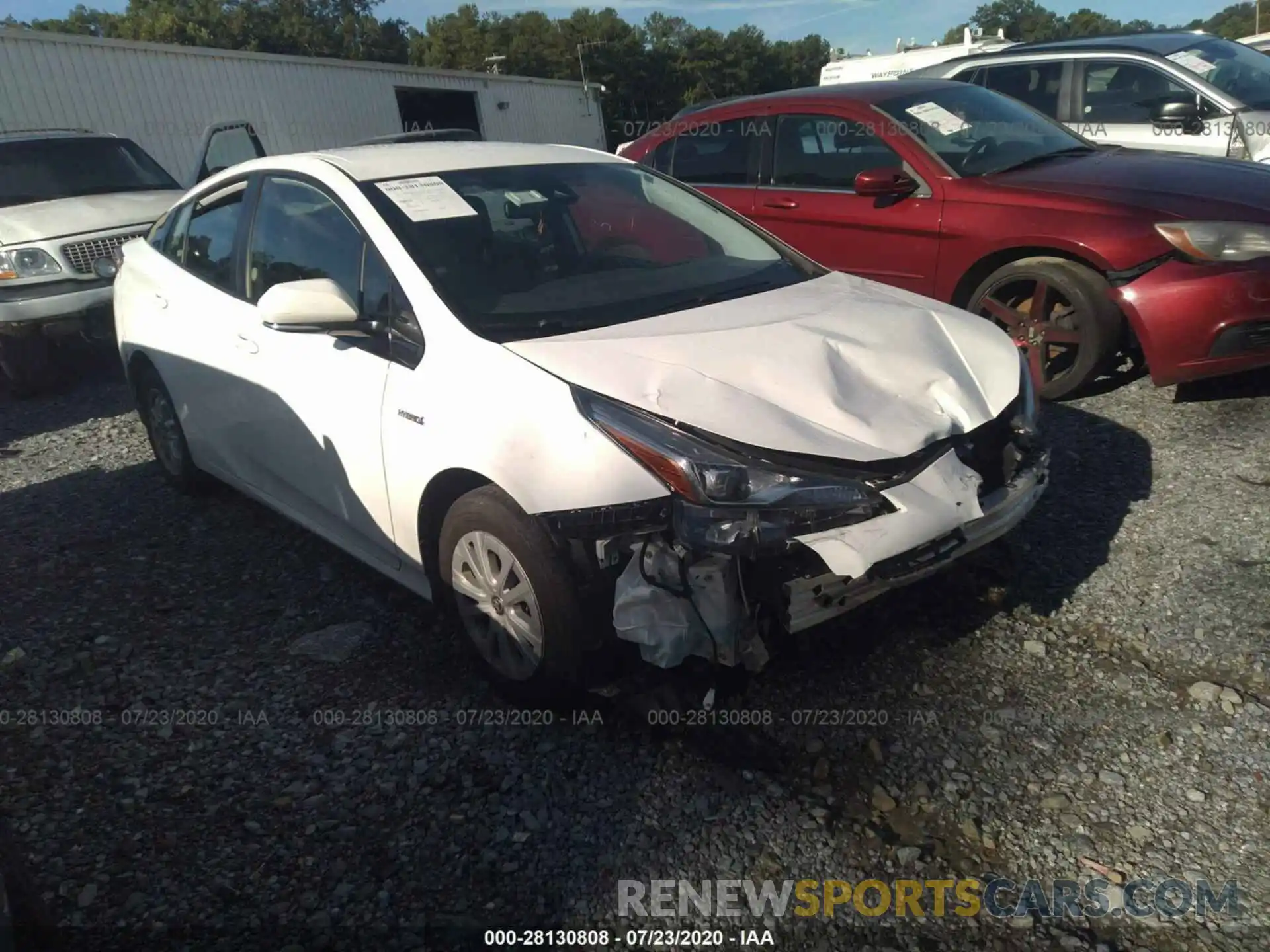 1 Photograph of a damaged car JTDKARFU2K3070394 TOYOTA PRIUS 2019