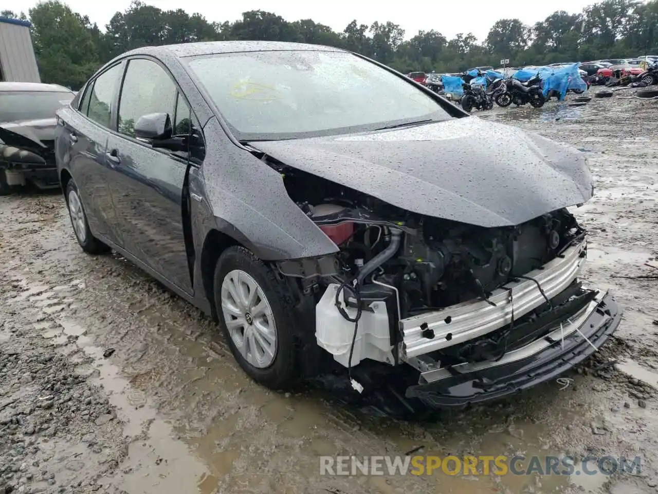 1 Photograph of a damaged car JTDKARFU2K3070461 TOYOTA PRIUS 2019