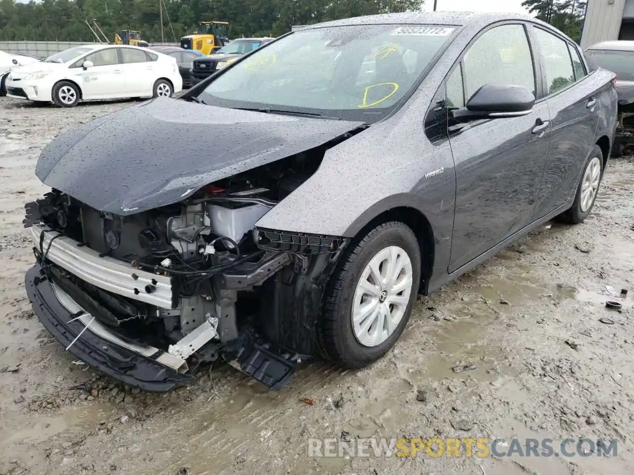 2 Photograph of a damaged car JTDKARFU2K3070461 TOYOTA PRIUS 2019