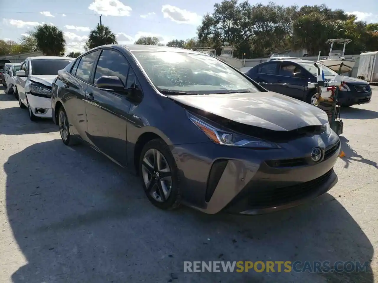 1 Photograph of a damaged car JTDKARFU2K3070573 TOYOTA PRIUS 2019