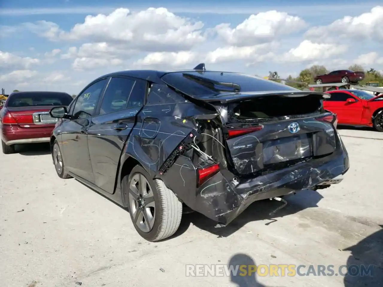 3 Photograph of a damaged car JTDKARFU2K3070573 TOYOTA PRIUS 2019