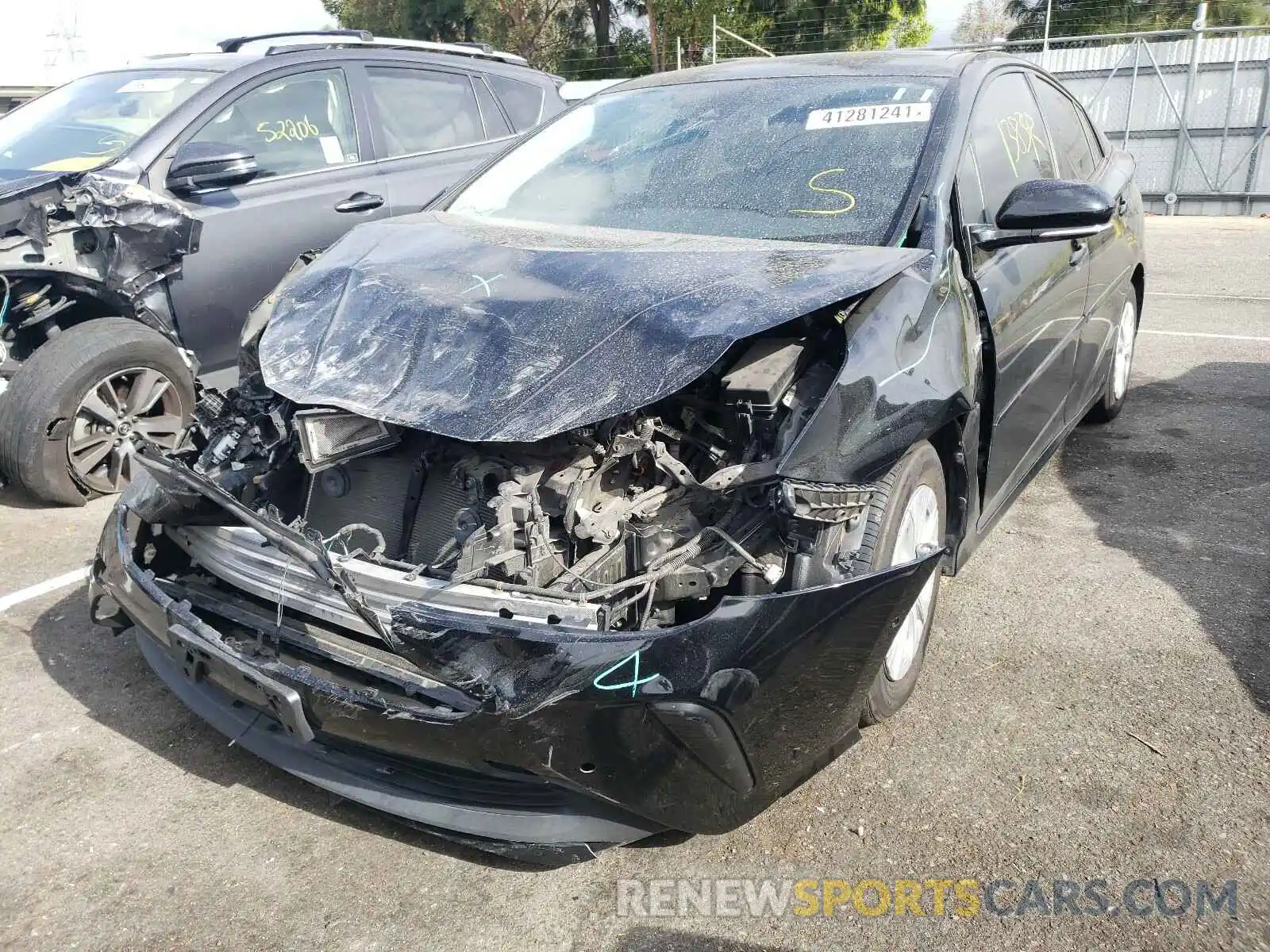 2 Photograph of a damaged car JTDKARFU2K3070847 TOYOTA PRIUS 2019