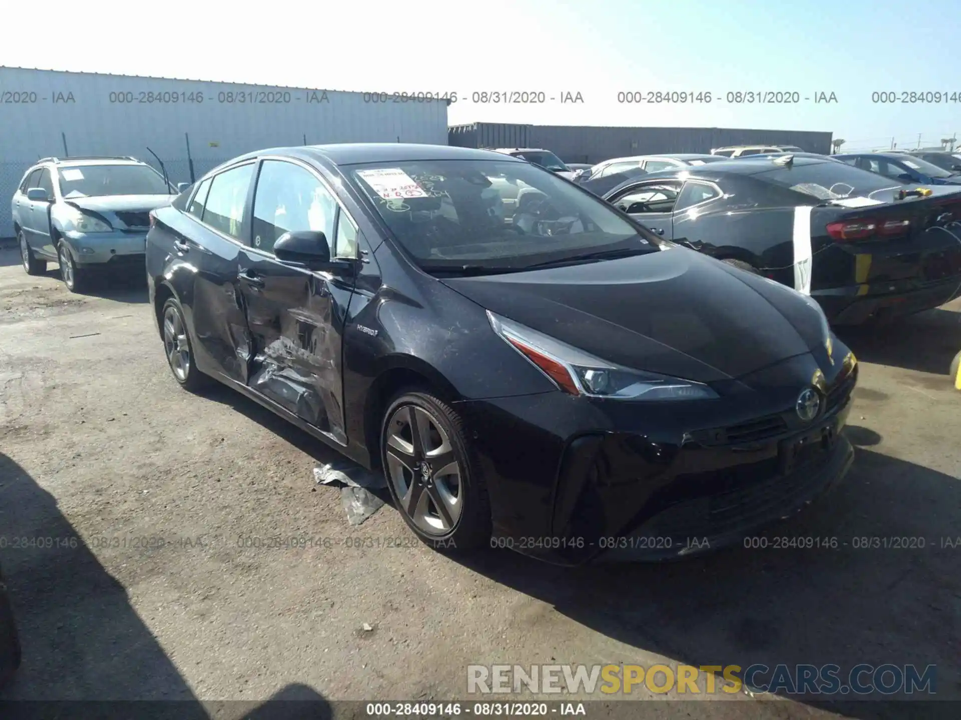 1 Photograph of a damaged car JTDKARFU2K3070864 TOYOTA PRIUS 2019