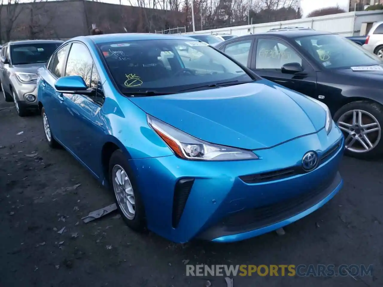 1 Photograph of a damaged car JTDKARFU2K3071061 TOYOTA PRIUS 2019