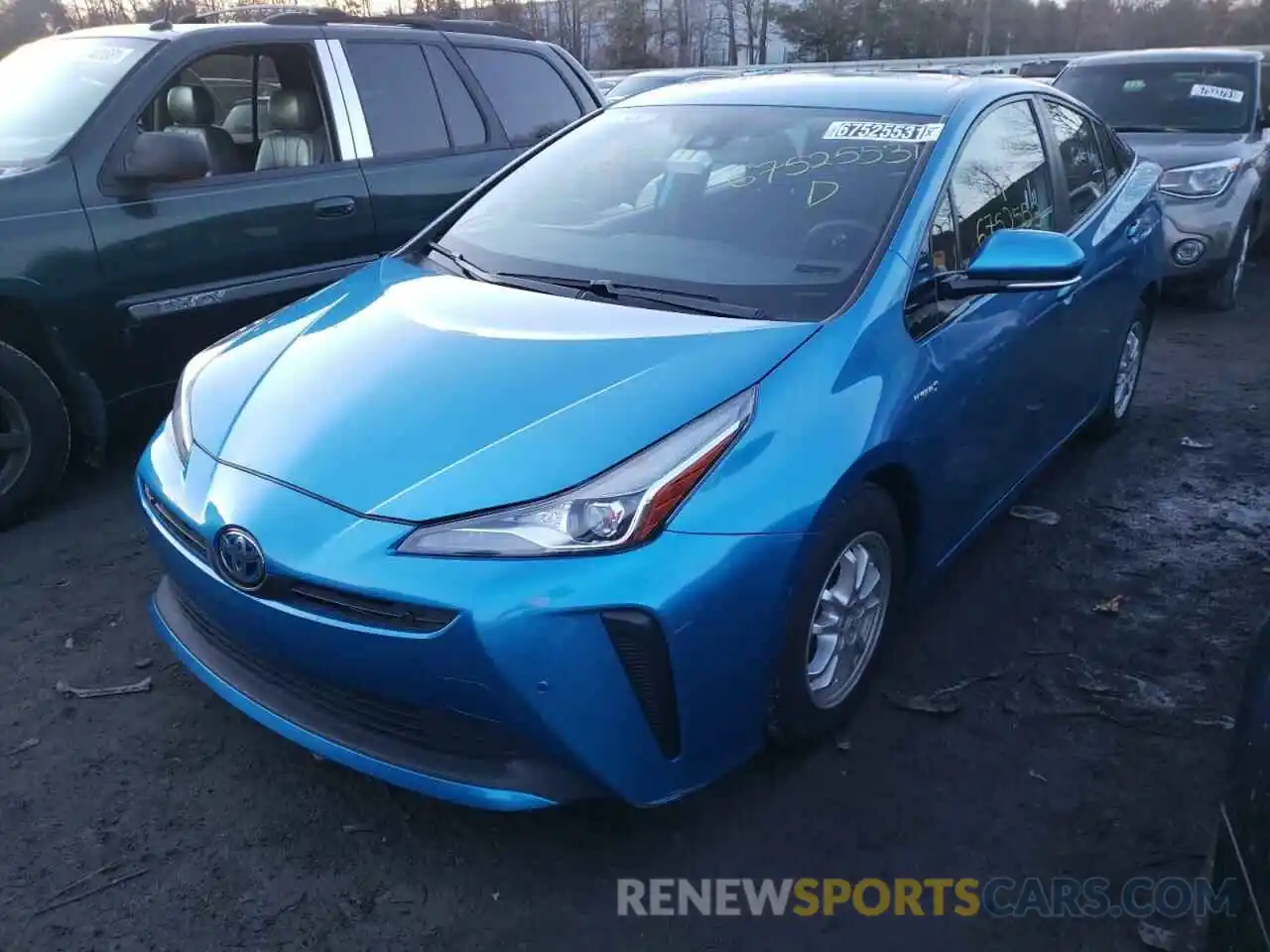 2 Photograph of a damaged car JTDKARFU2K3071061 TOYOTA PRIUS 2019