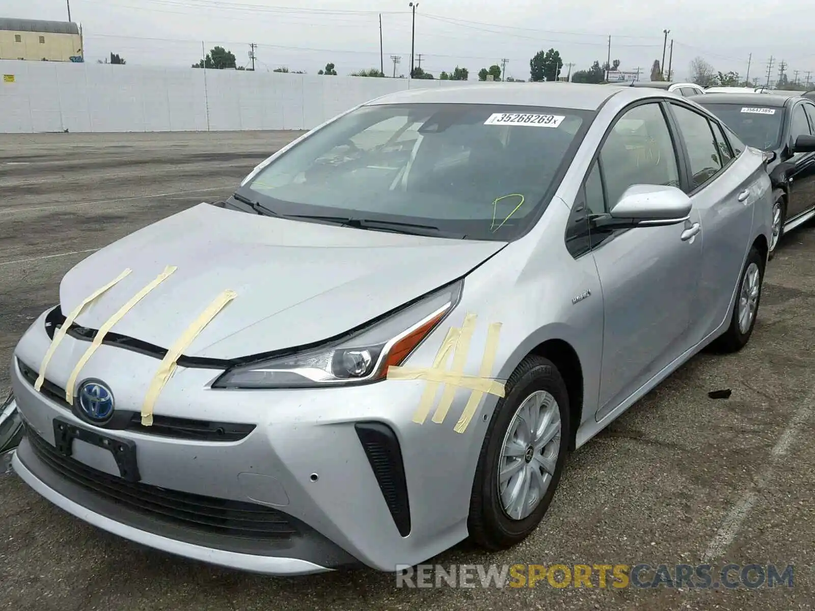 2 Photograph of a damaged car JTDKARFU2K3071870 TOYOTA PRIUS 2019