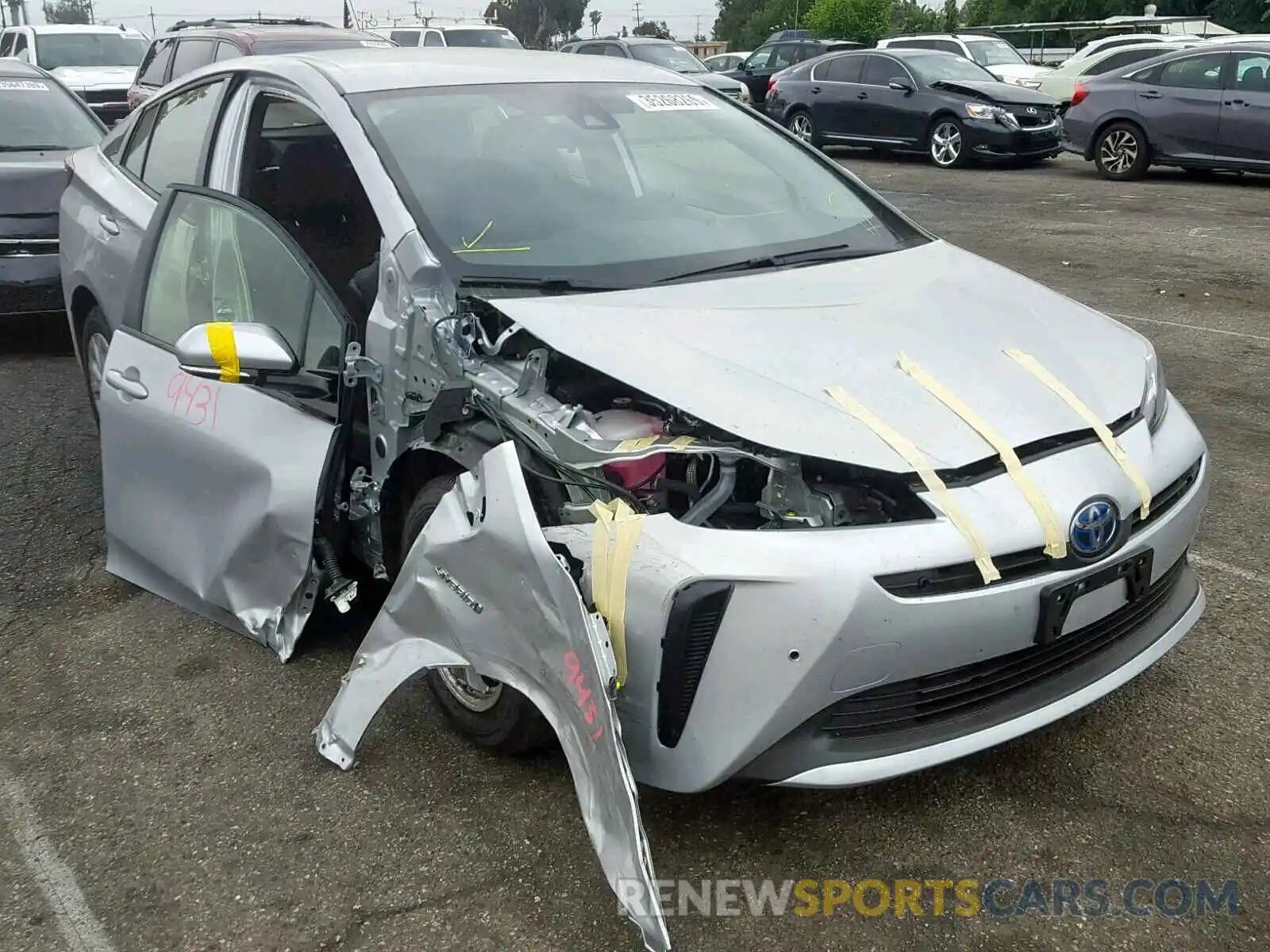 9 Photograph of a damaged car JTDKARFU2K3071870 TOYOTA PRIUS 2019