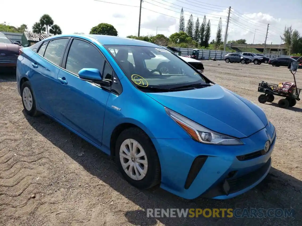 1 Photograph of a damaged car JTDKARFU2K3072467 TOYOTA PRIUS 2019