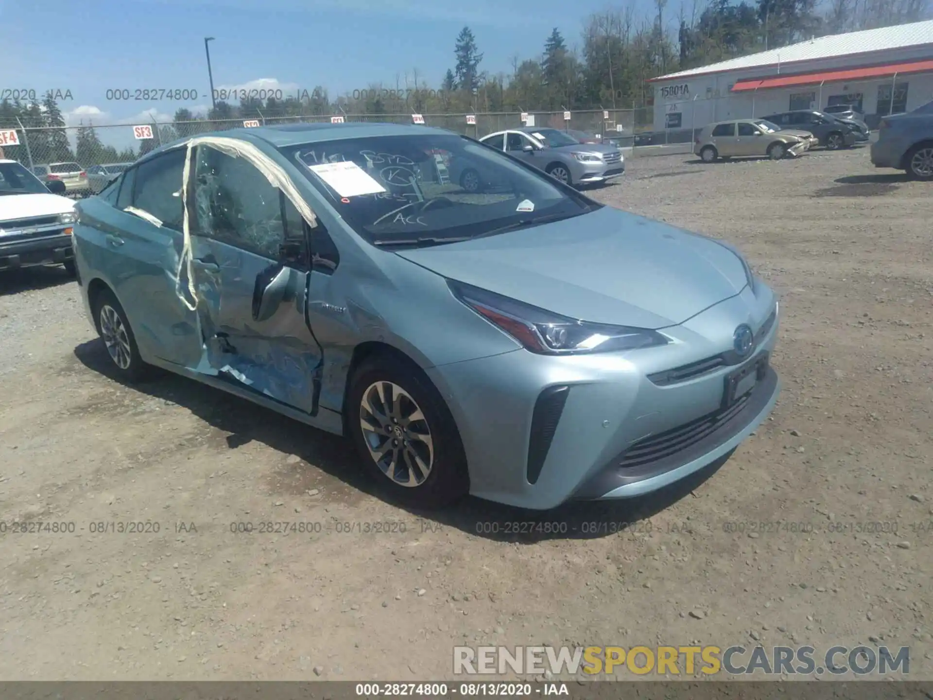 1 Photograph of a damaged car JTDKARFU2K3072565 TOYOTA PRIUS 2019