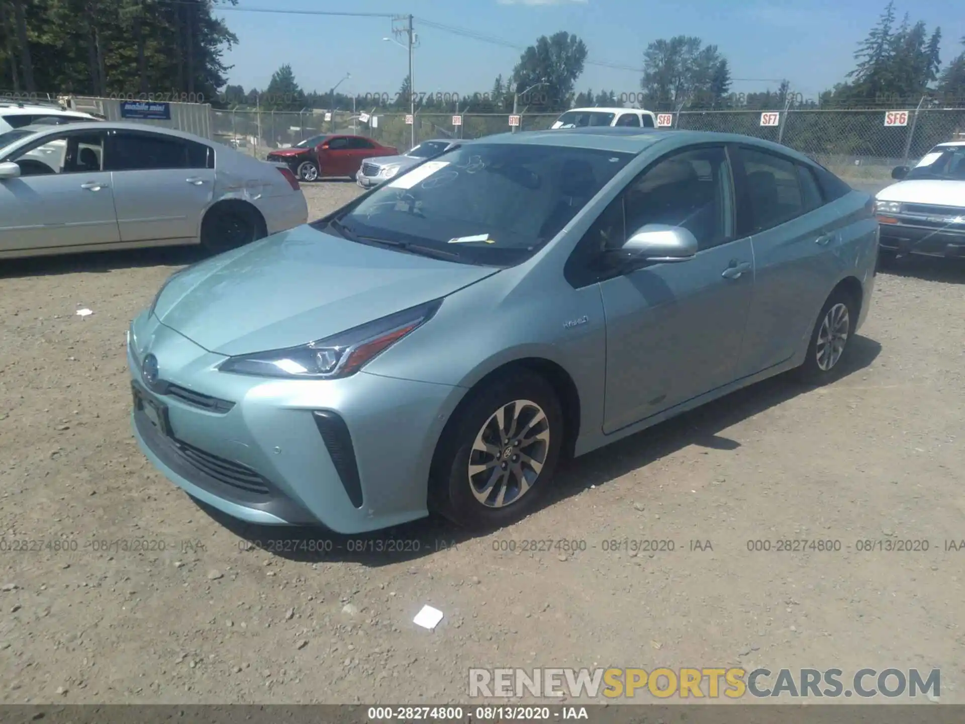 2 Фотография поврежденного автомобиля JTDKARFU2K3072565 TOYOTA PRIUS 2019