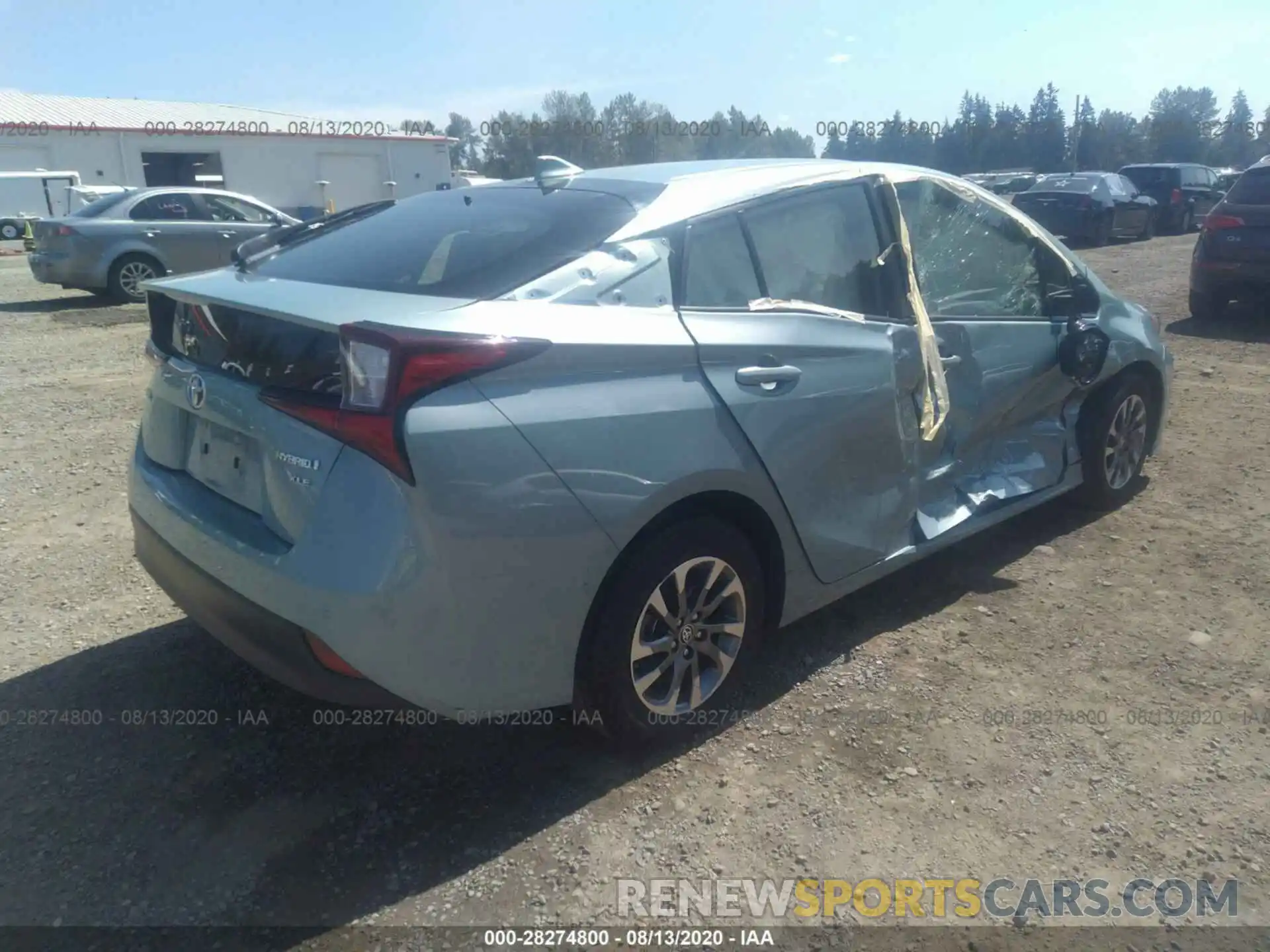 4 Photograph of a damaged car JTDKARFU2K3072565 TOYOTA PRIUS 2019