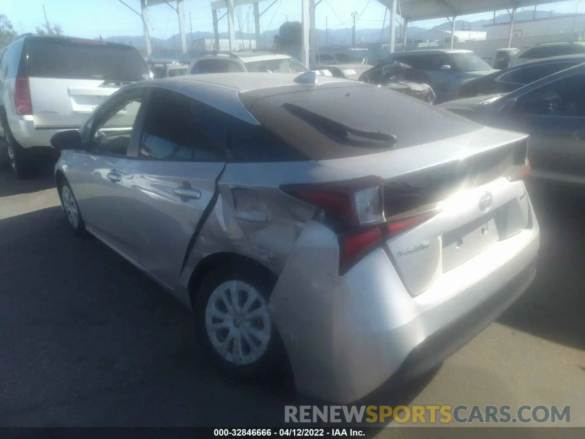 3 Photograph of a damaged car JTDKARFU2K3072923 TOYOTA PRIUS 2019