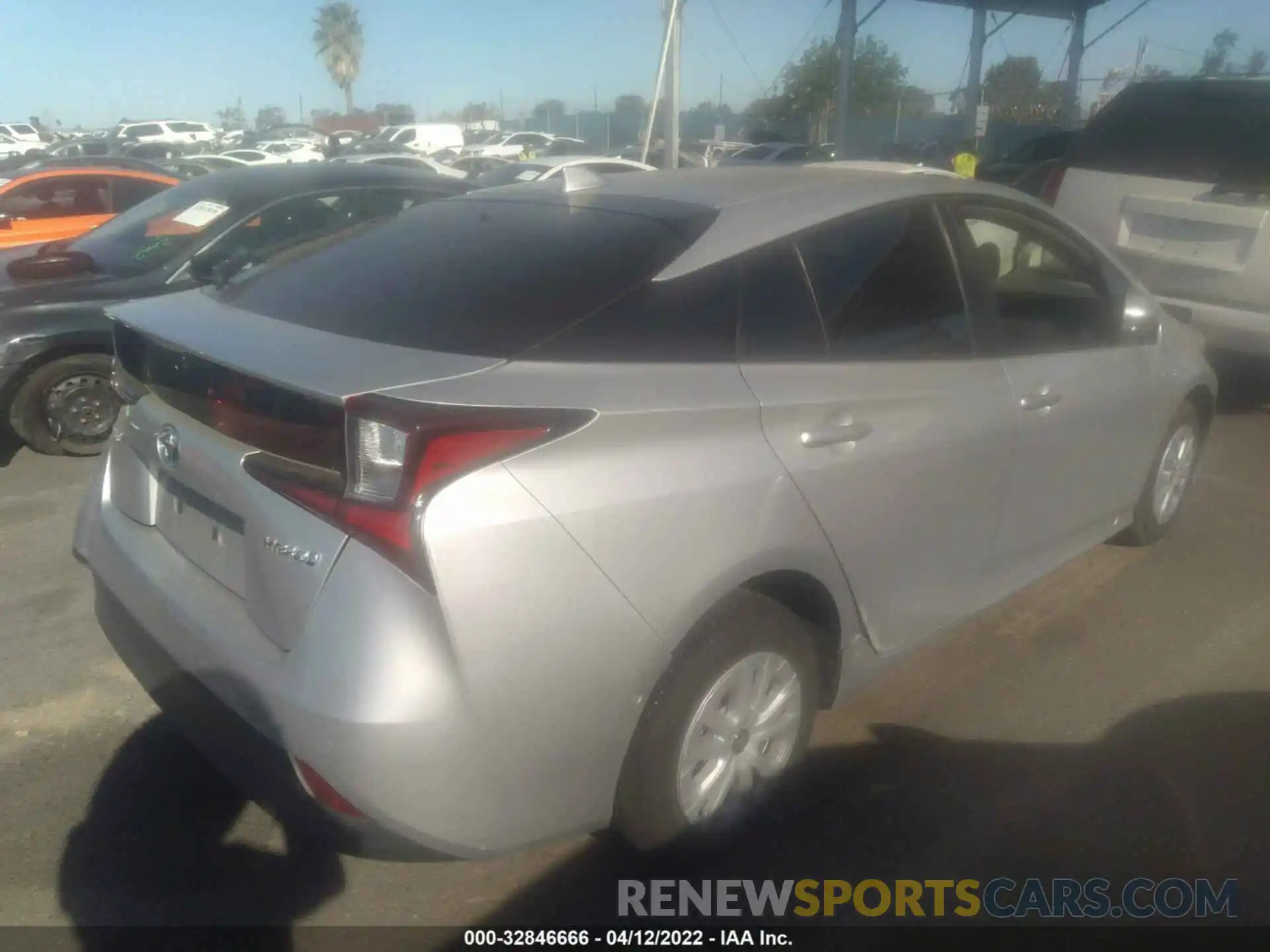 4 Photograph of a damaged car JTDKARFU2K3072923 TOYOTA PRIUS 2019