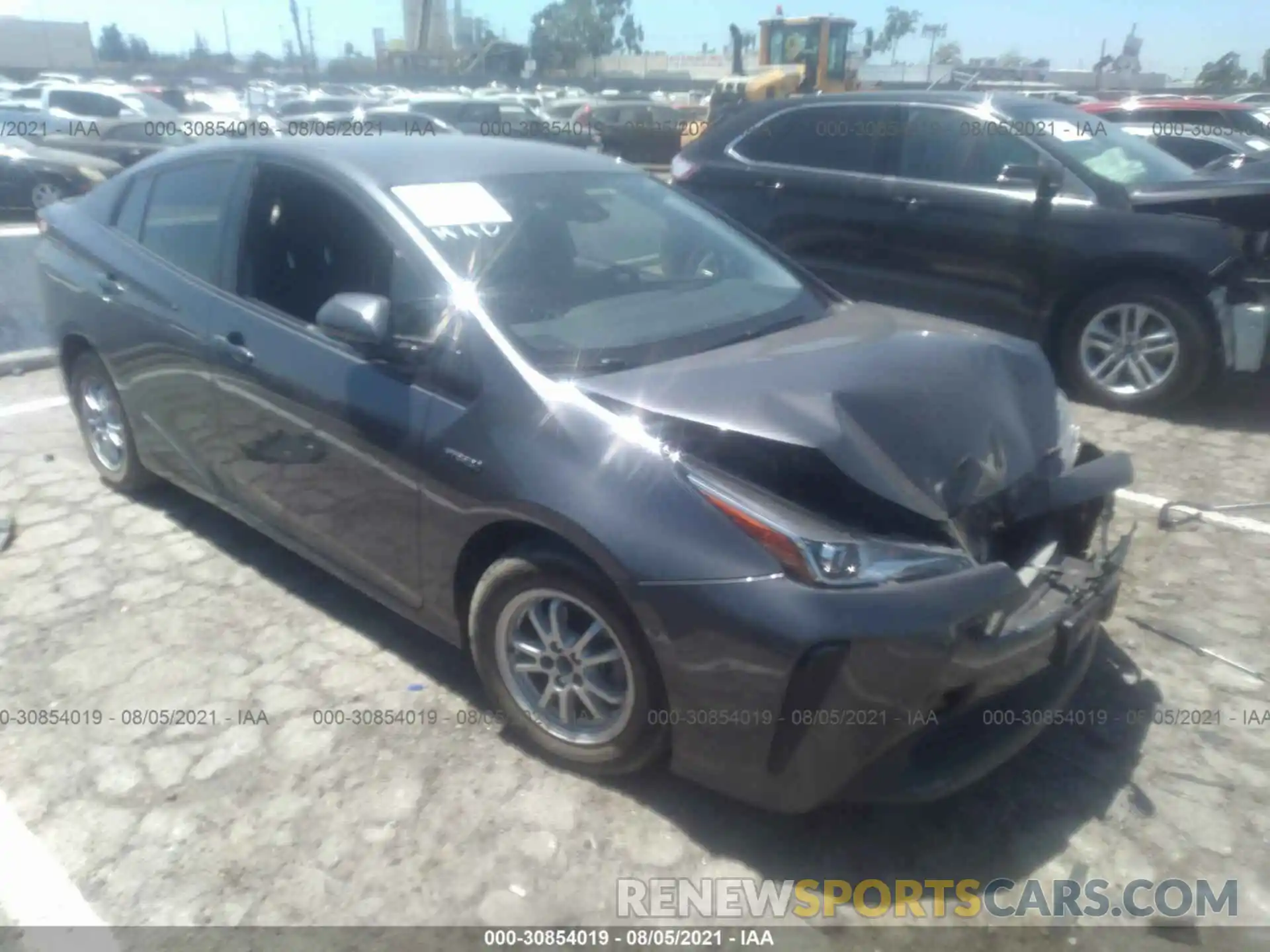 1 Photograph of a damaged car JTDKARFU2K3073750 TOYOTA PRIUS 2019