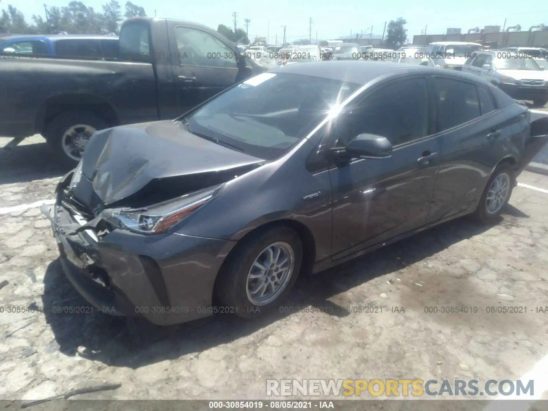 2 Photograph of a damaged car JTDKARFU2K3073750 TOYOTA PRIUS 2019