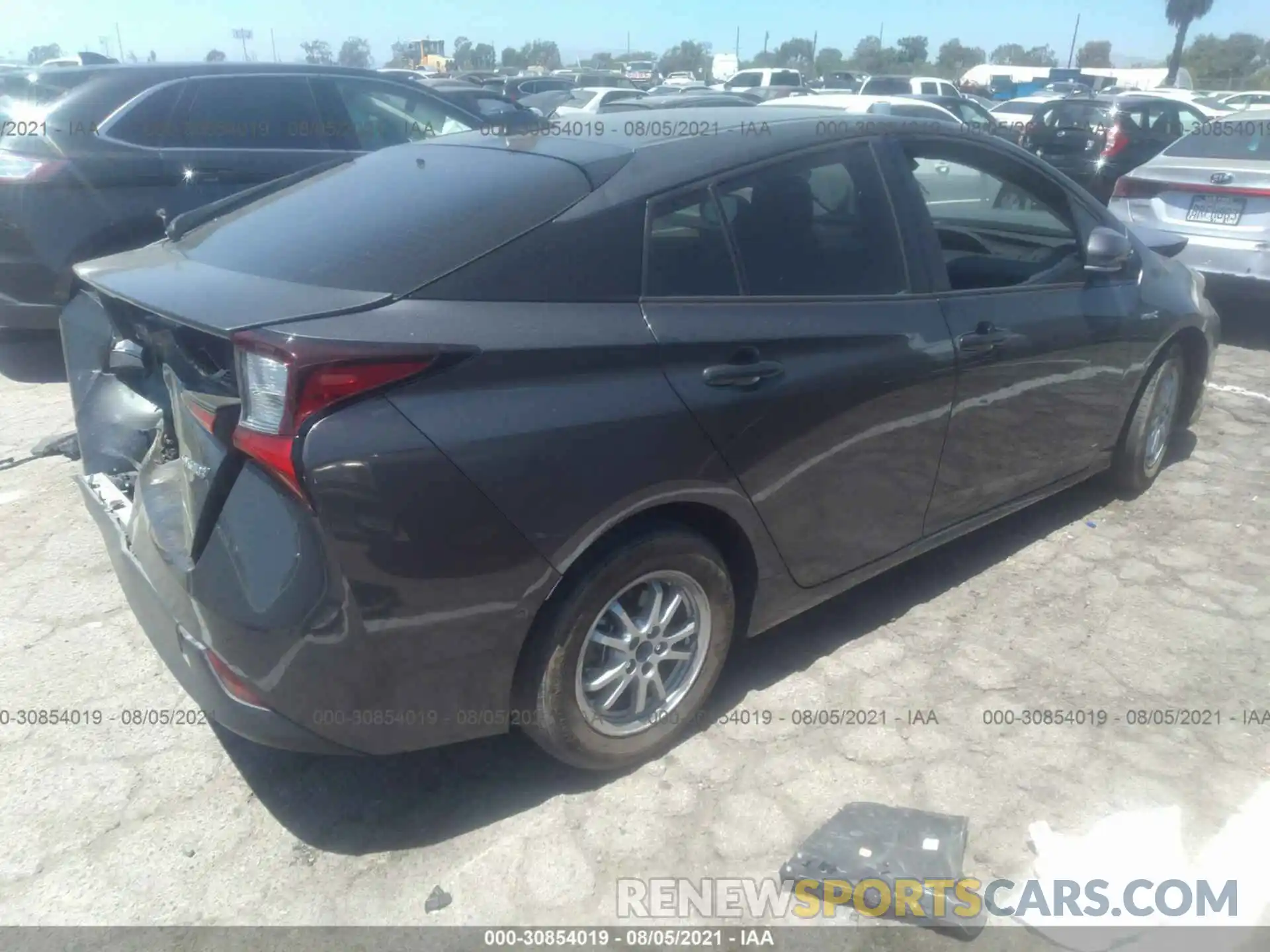 4 Photograph of a damaged car JTDKARFU2K3073750 TOYOTA PRIUS 2019