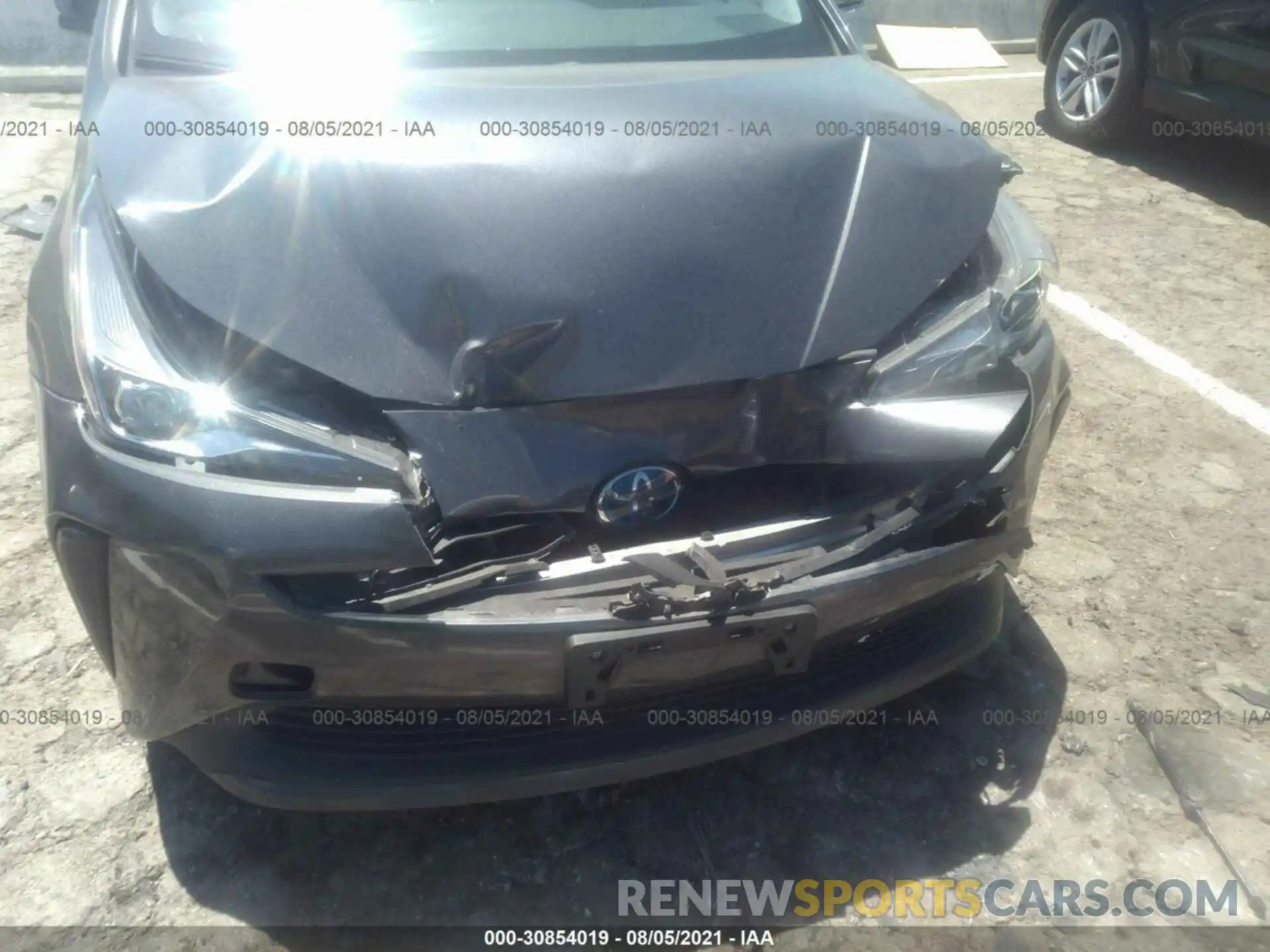 6 Photograph of a damaged car JTDKARFU2K3073750 TOYOTA PRIUS 2019