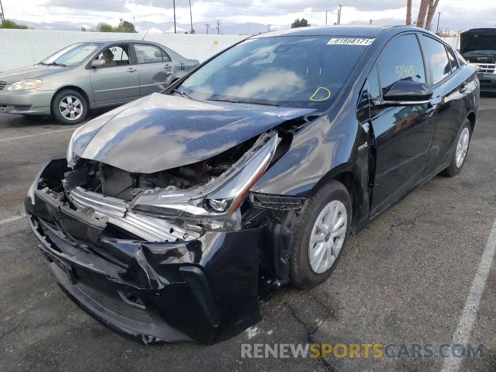 2 Photograph of a damaged car JTDKARFU2K3075000 TOYOTA PRIUS 2019