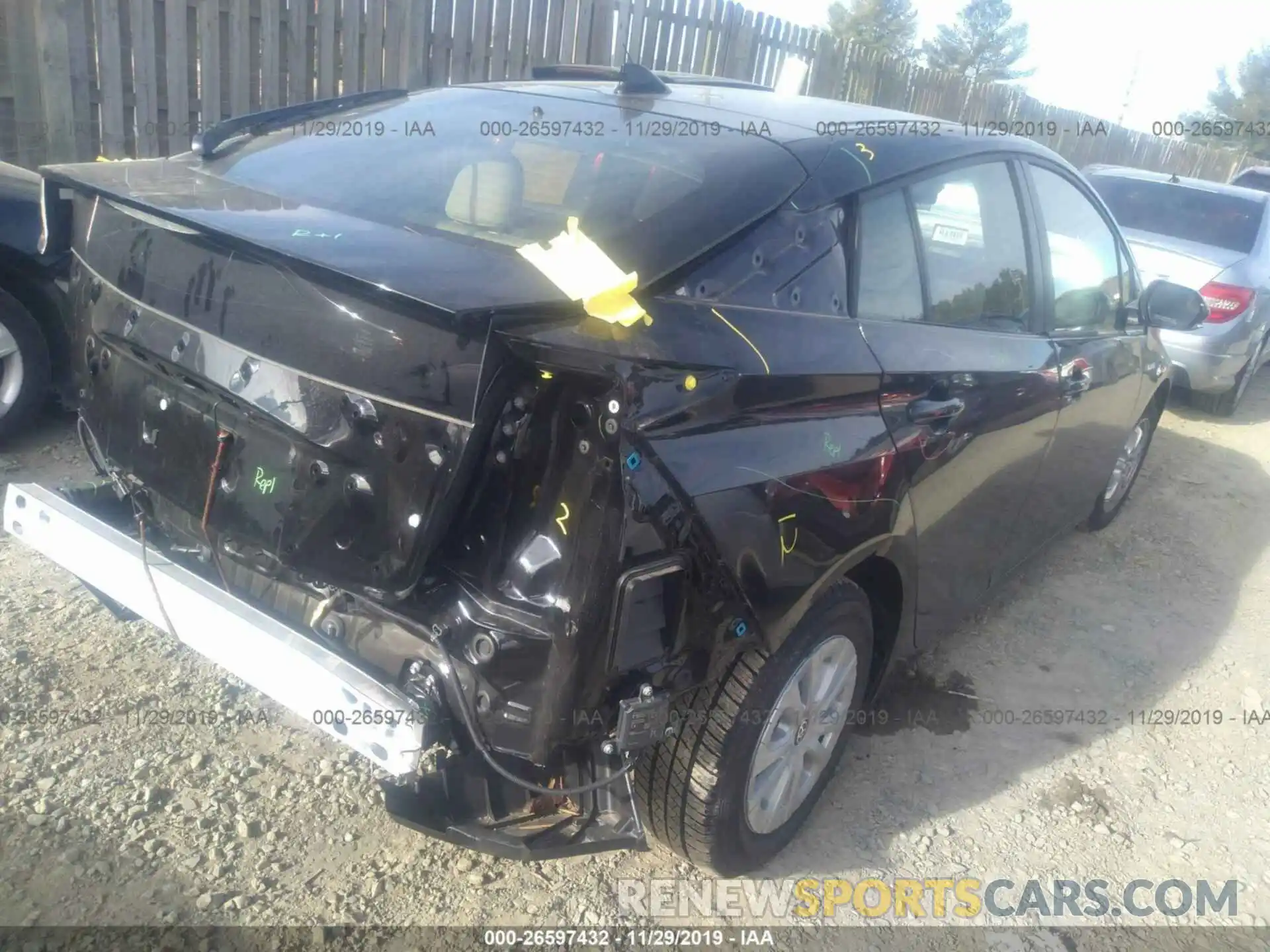 4 Photograph of a damaged car JTDKARFU2K3075188 TOYOTA PRIUS 2019