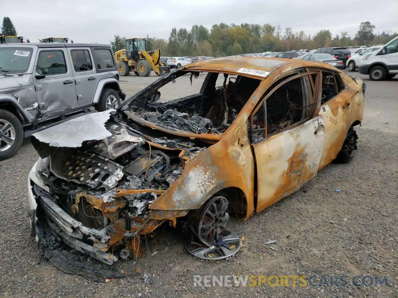 2 Photograph of a damaged car JTDKARFU2K3075689 TOYOTA PRIUS 2019