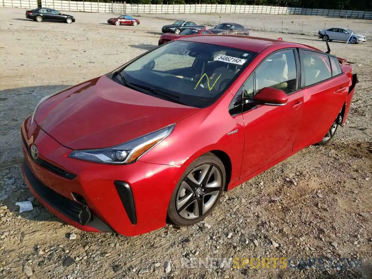 2 Фотография поврежденного автомобиля JTDKARFU2K3075837 TOYOTA PRIUS 2019