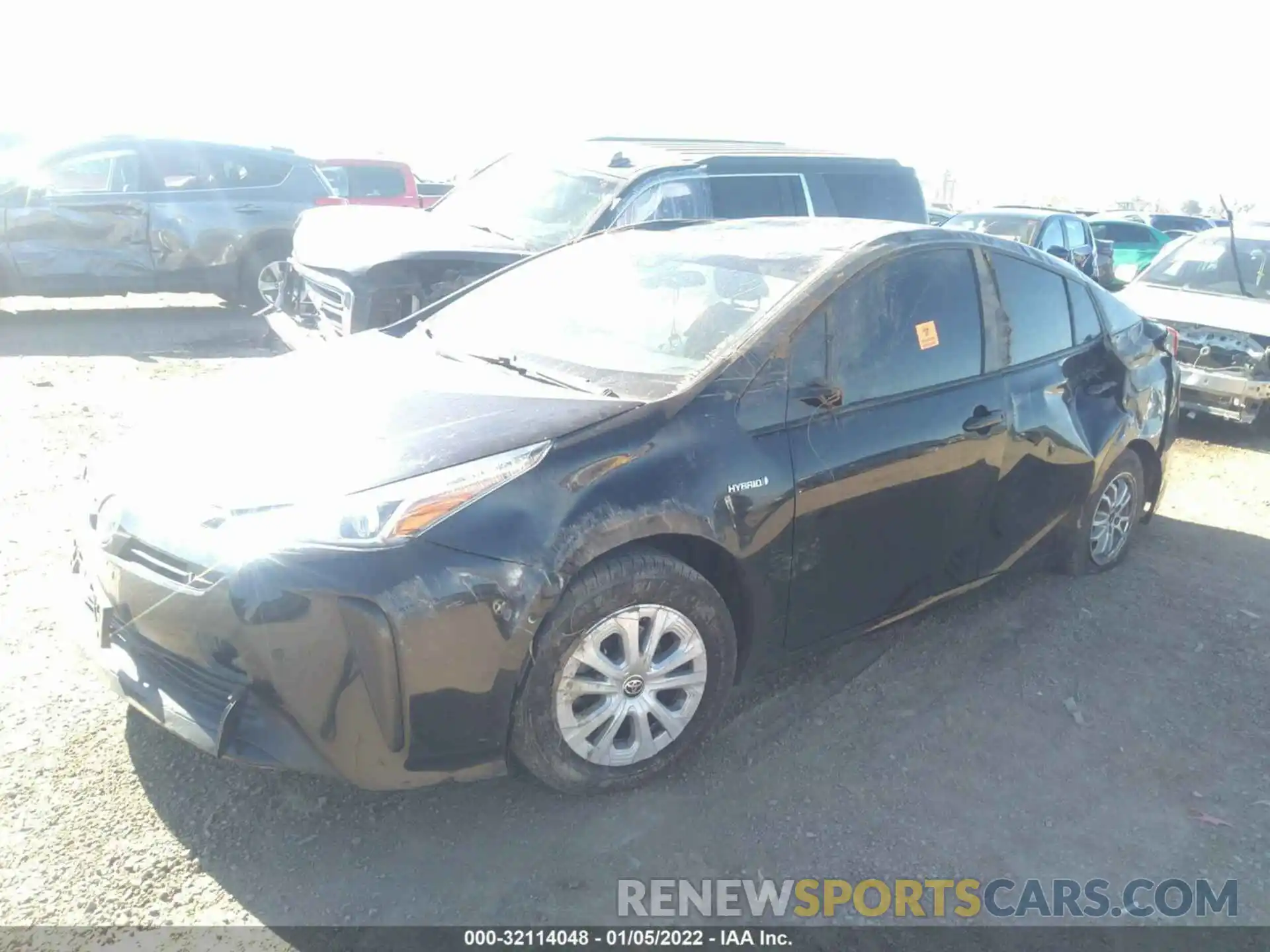 2 Photograph of a damaged car JTDKARFU2K3075904 TOYOTA PRIUS 2019