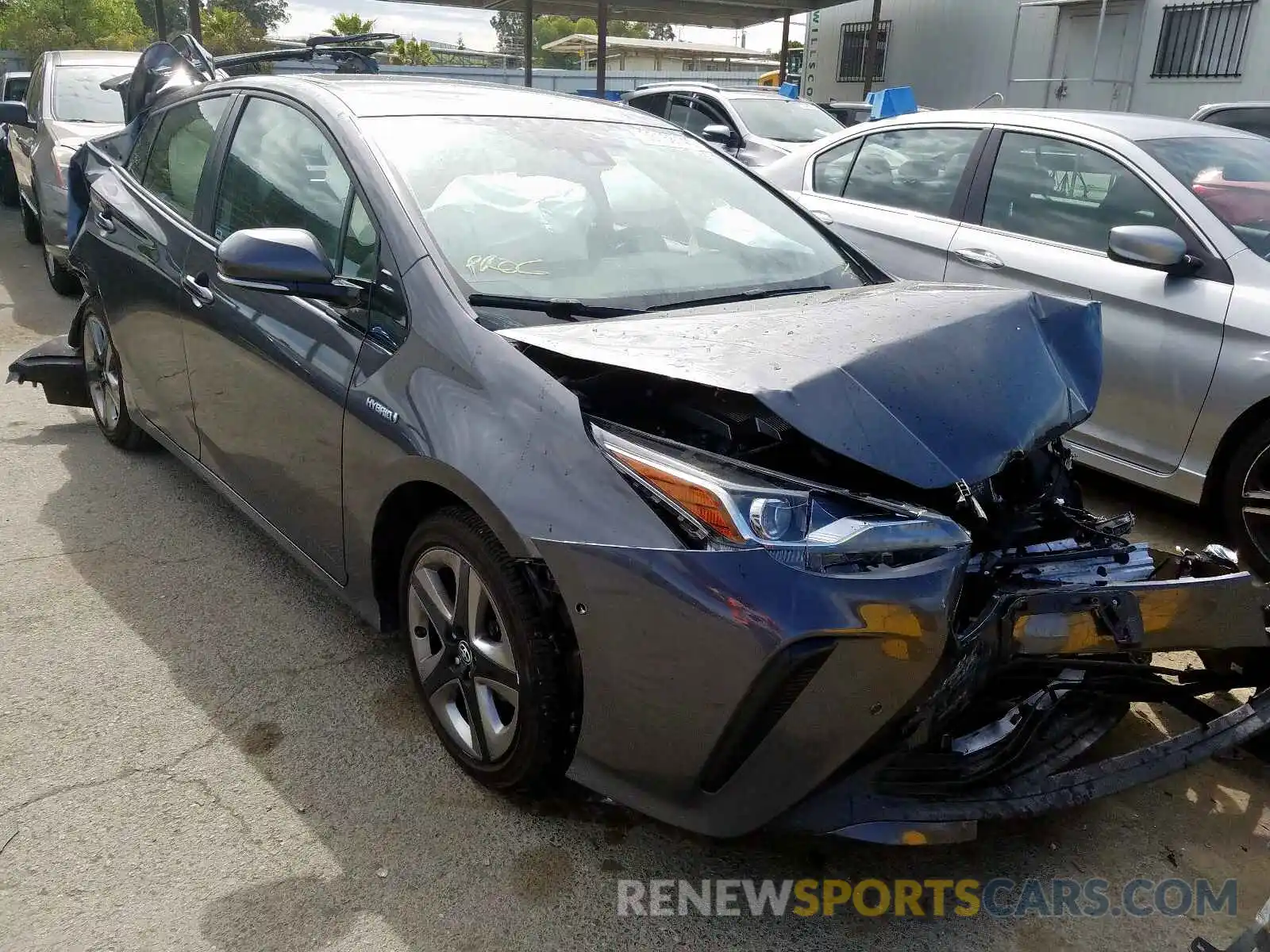 1 Photograph of a damaged car JTDKARFU2K3076941 TOYOTA PRIUS 2019