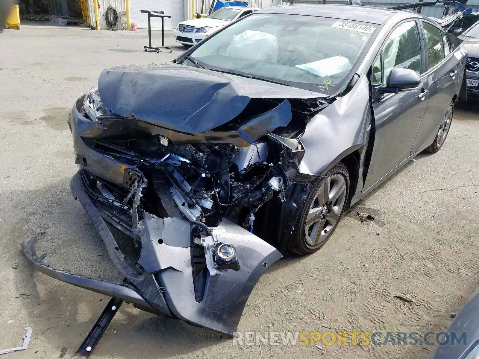 2 Photograph of a damaged car JTDKARFU2K3076941 TOYOTA PRIUS 2019