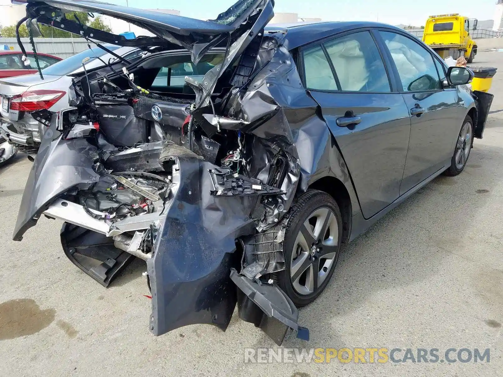 4 Photograph of a damaged car JTDKARFU2K3076941 TOYOTA PRIUS 2019