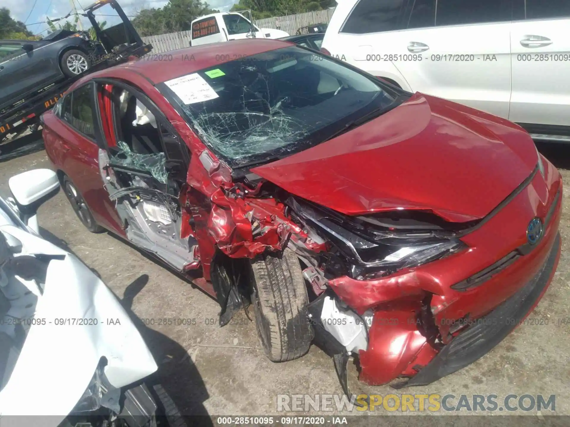 1 Photograph of a damaged car JTDKARFU2K3078446 TOYOTA PRIUS 2019