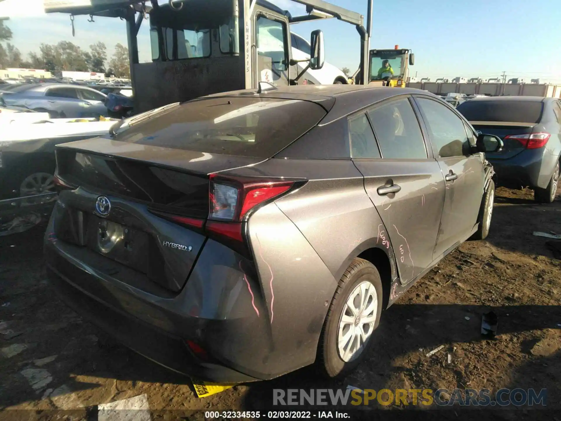 4 Photograph of a damaged car JTDKARFU2K3078821 TOYOTA PRIUS 2019