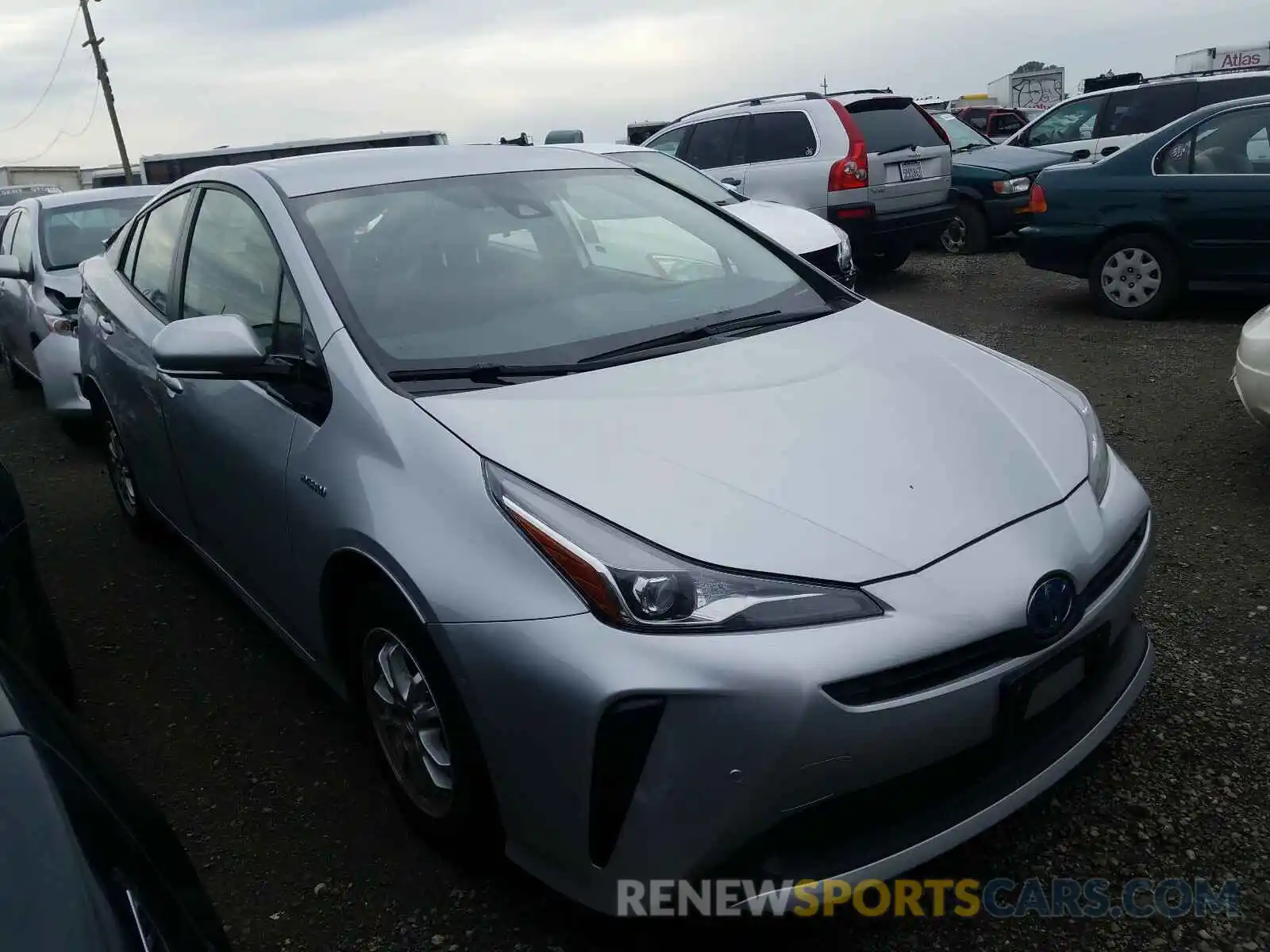 1 Photograph of a damaged car JTDKARFU2K3079189 TOYOTA PRIUS 2019