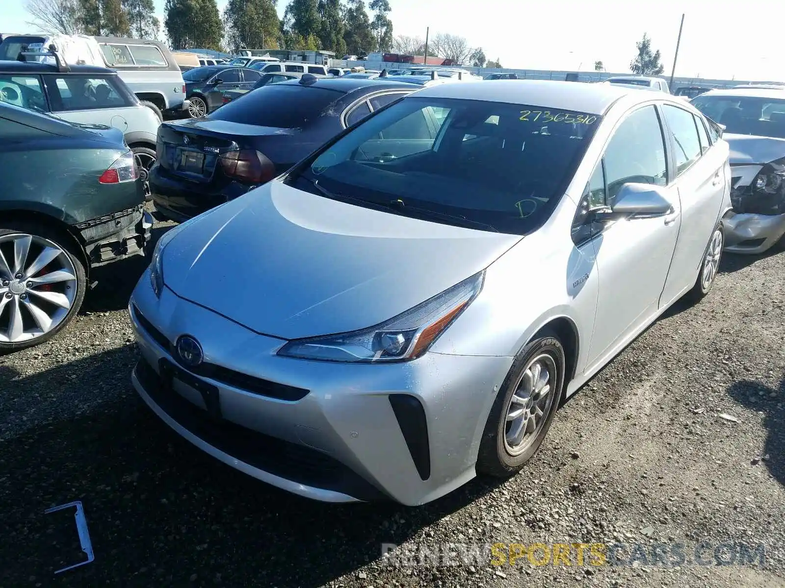 2 Photograph of a damaged car JTDKARFU2K3079189 TOYOTA PRIUS 2019