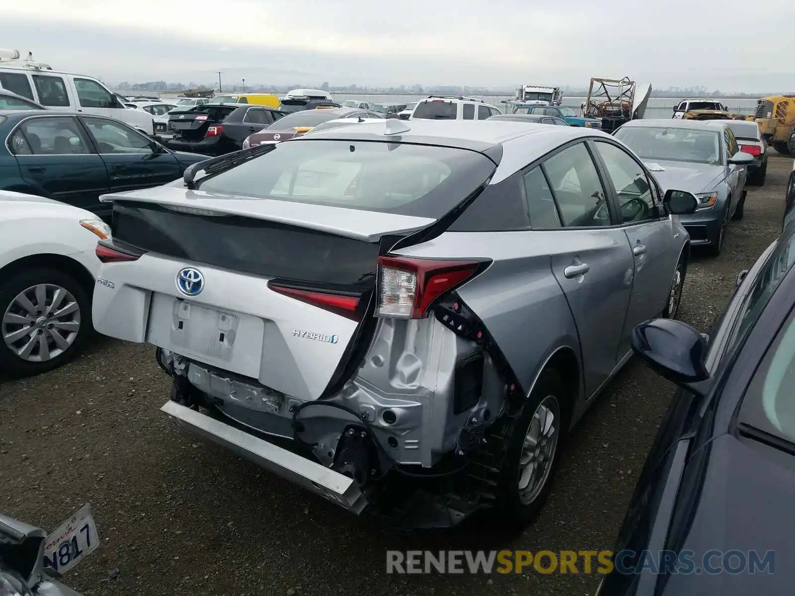 4 Photograph of a damaged car JTDKARFU2K3079189 TOYOTA PRIUS 2019