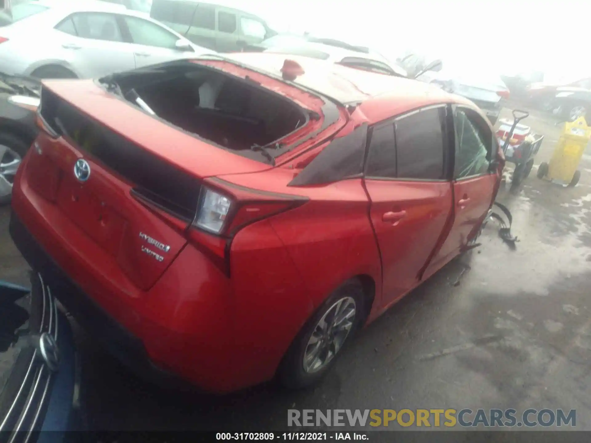 4 Photograph of a damaged car JTDKARFU2K3080195 TOYOTA PRIUS 2019