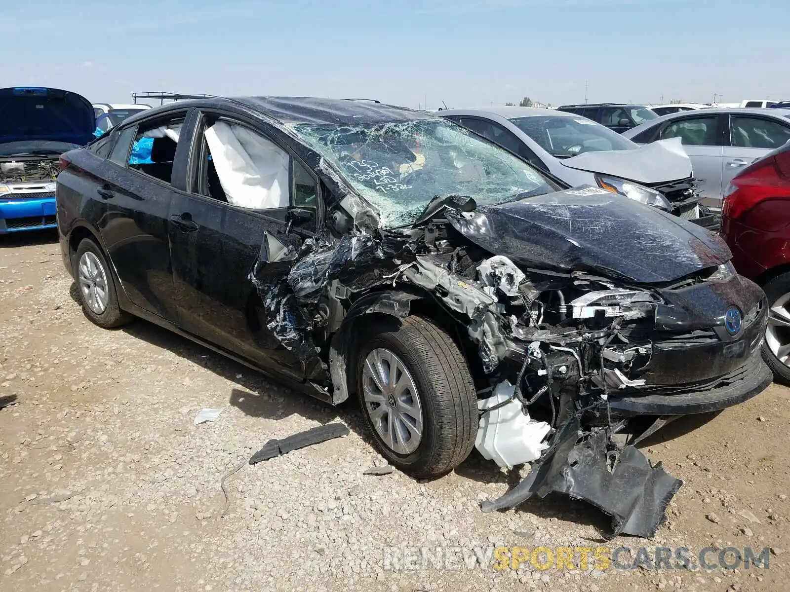 1 Photograph of a damaged car JTDKARFU2K3082061 TOYOTA PRIUS 2019