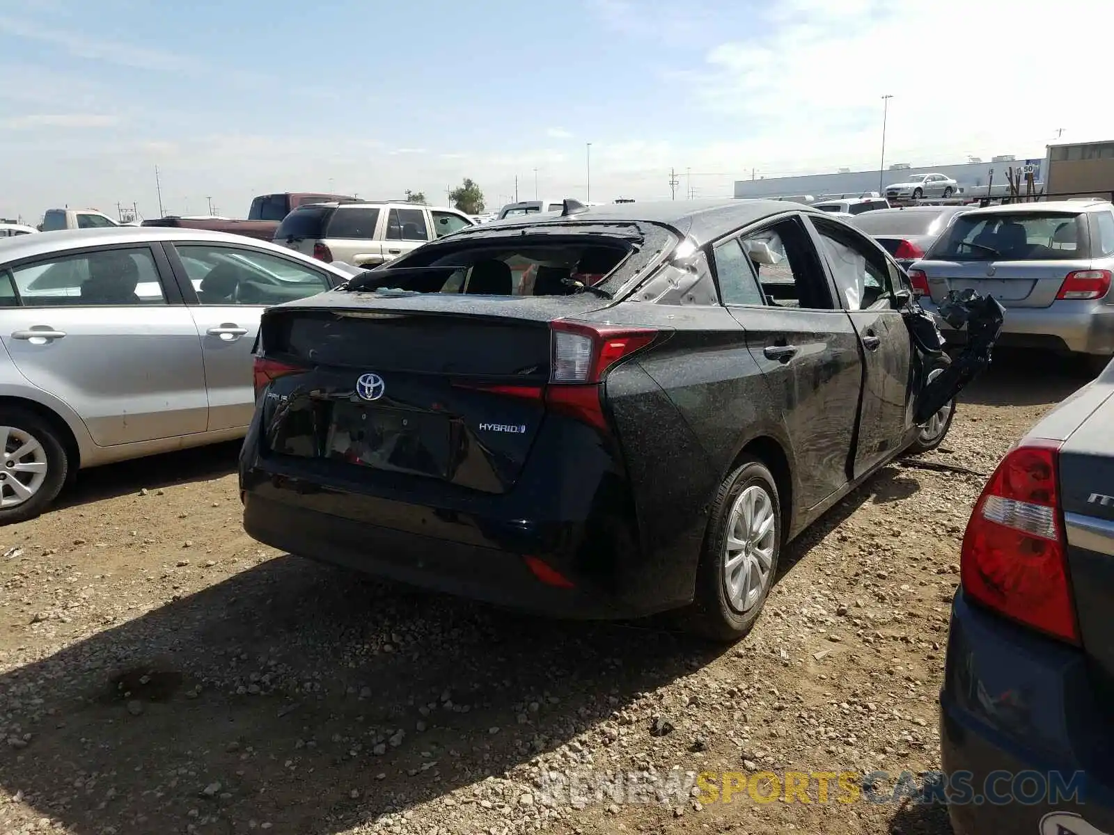 4 Photograph of a damaged car JTDKARFU2K3082061 TOYOTA PRIUS 2019