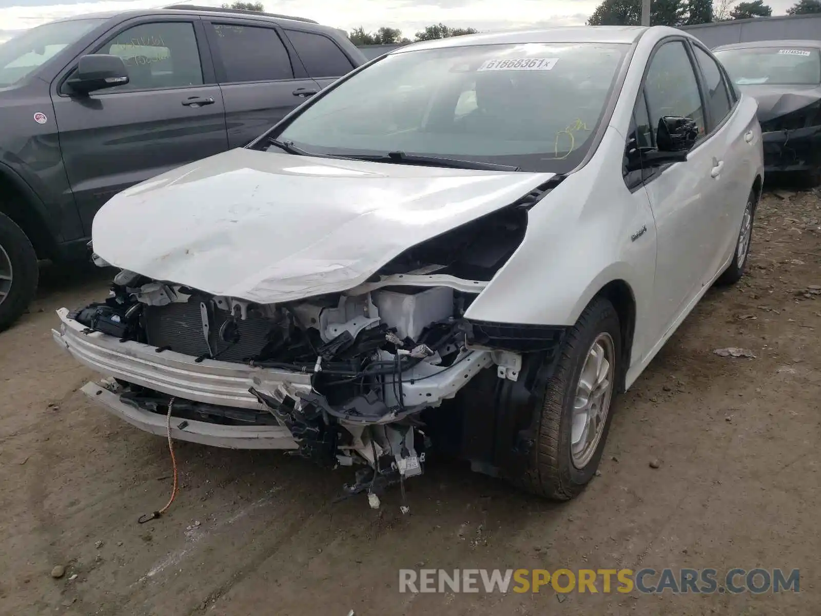 2 Photograph of a damaged car JTDKARFU2K3082643 TOYOTA PRIUS 2019