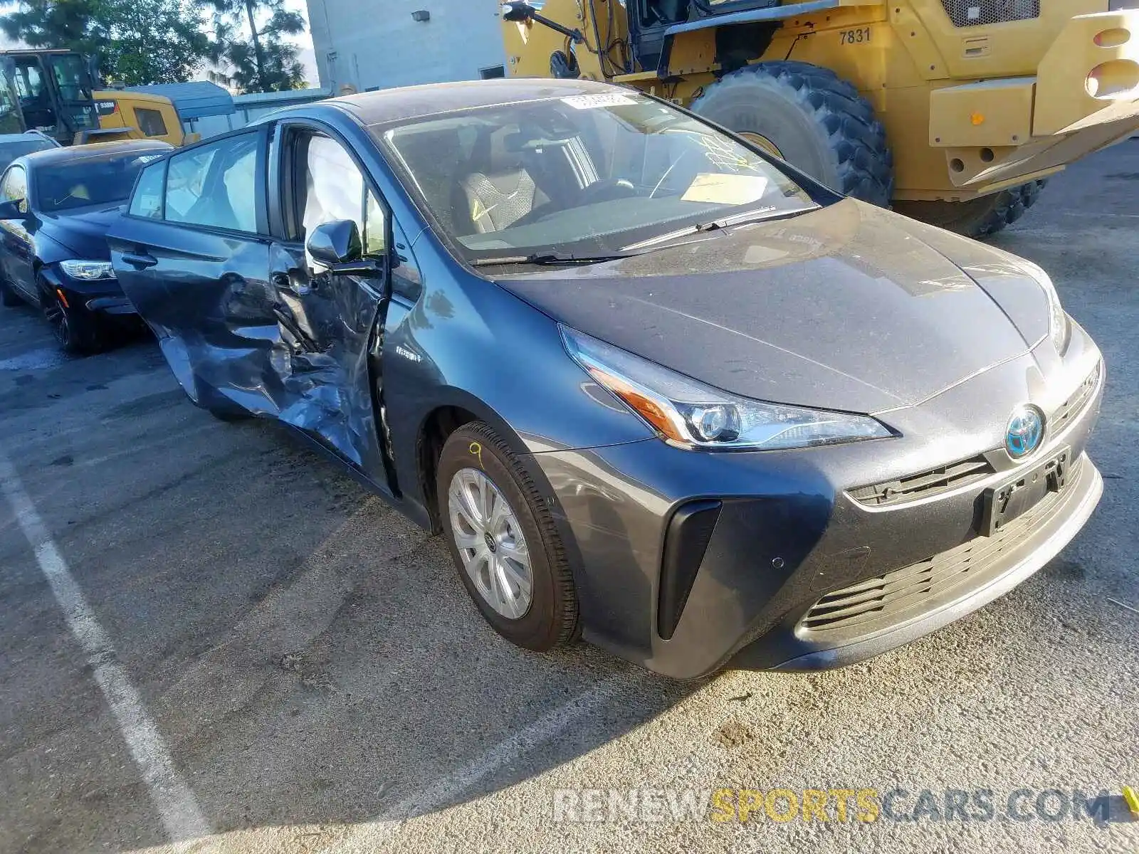 1 Photograph of a damaged car JTDKARFU2K3082884 TOYOTA PRIUS 2019