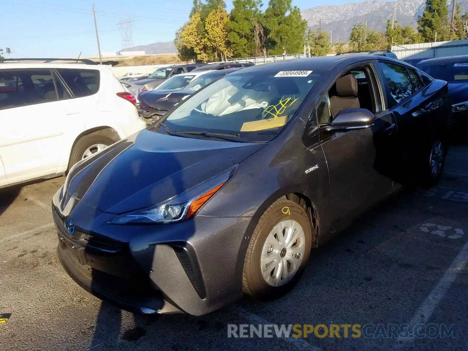 2 Photograph of a damaged car JTDKARFU2K3082884 TOYOTA PRIUS 2019