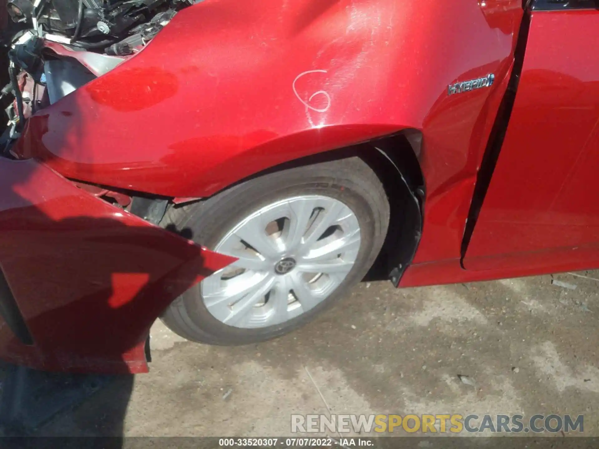 12 Photograph of a damaged car JTDKARFU2K3083145 TOYOTA PRIUS 2019