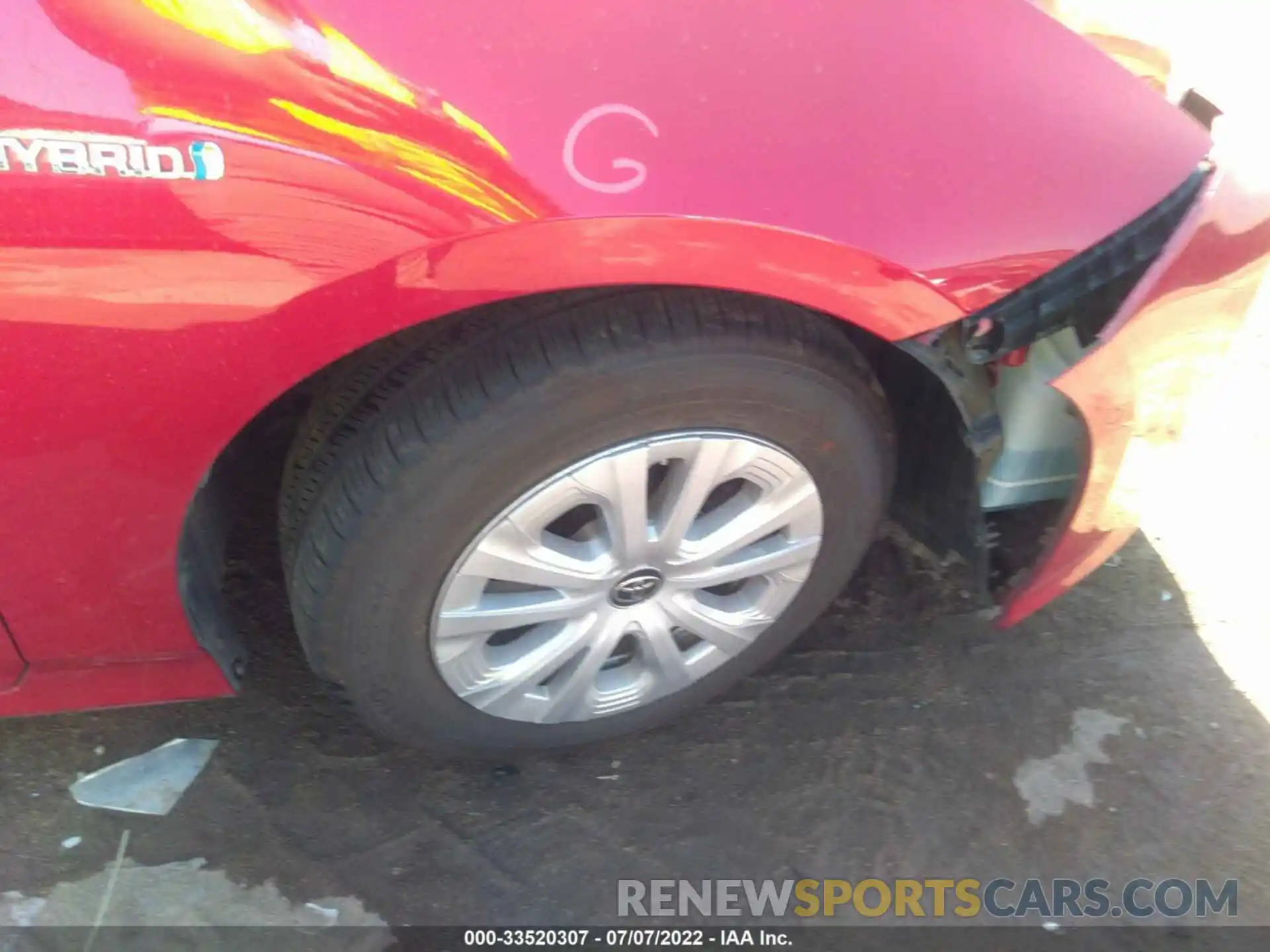 14 Photograph of a damaged car JTDKARFU2K3083145 TOYOTA PRIUS 2019