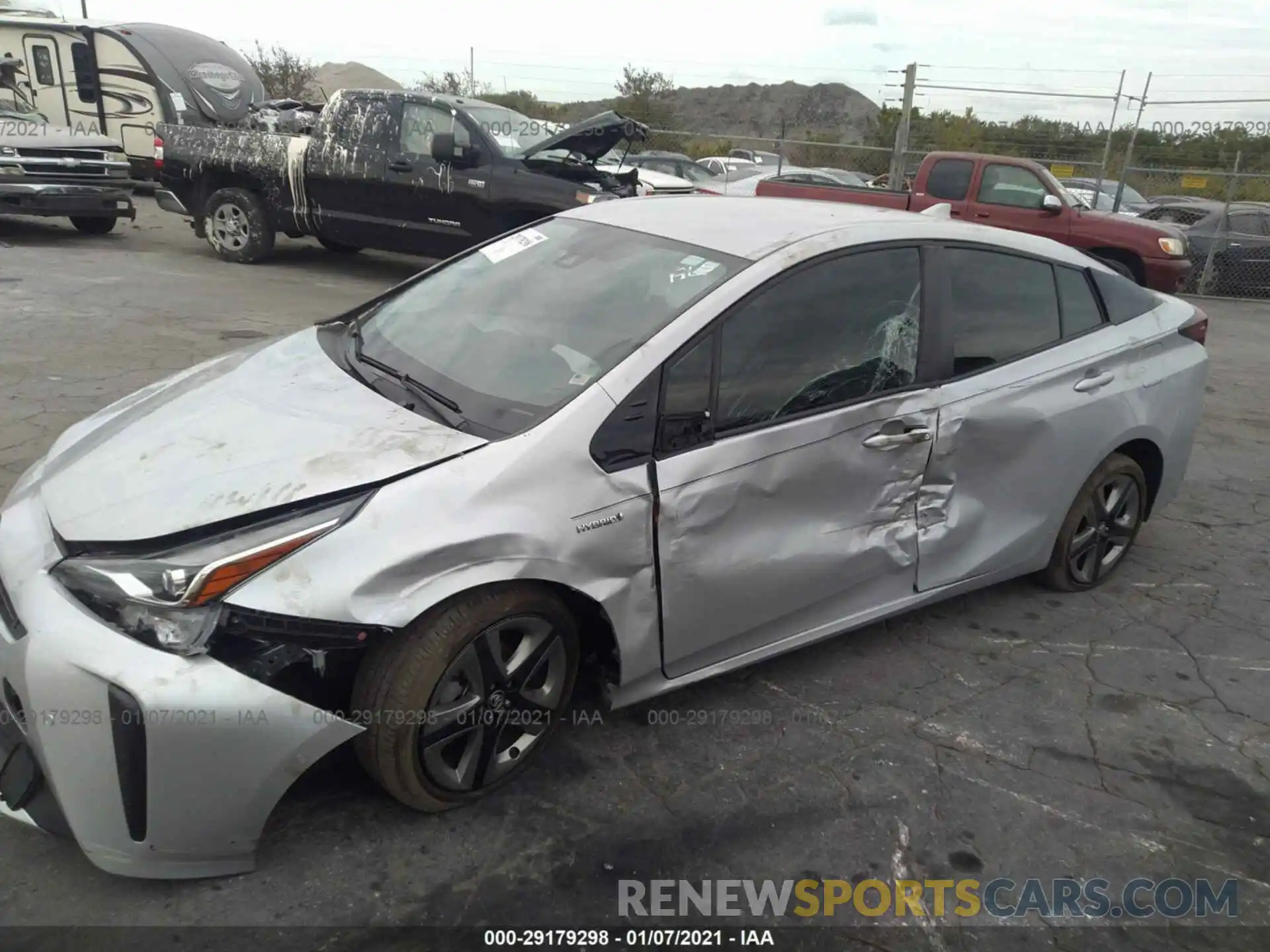 2 Photograph of a damaged car JTDKARFU2K3083470 TOYOTA PRIUS 2019